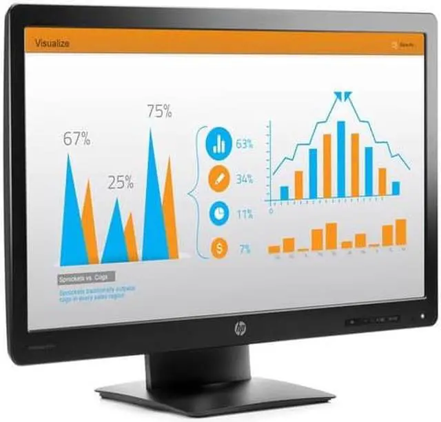 Alt view image 11 of 15 - HP ProDisplay P232 23" Full HD 1920x1080 60Hz 5ms VGA DisplayPort Anti-Glare LED Backlight LCD Business Monitor