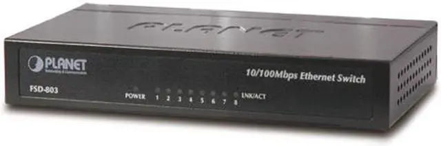 Main image of Planet FSD-803 8-port 10/100Mbps Fast Ethernet Desktop Switch - Metal Case