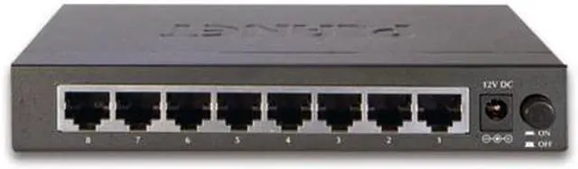 Alt view image 2 of 2 - Planet FSD-803 8-port 10/100Mbps Fast Ethernet Desktop Switch - Metal Case
