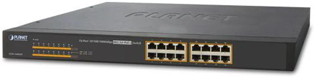 Main image of Planet GSW-1600HP 16-Port 10/100/1000 Mbps 802.3at PoE+ Ethernet Switch