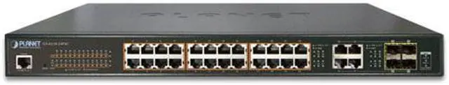Alt view image 2 of 2 - Planet GS-4210-24PL4C 24-Port 10/100/1000T 802.3at PoE + 4-Port Gigabit TP / SFP Combo Managed Switch / 440W PoE budget