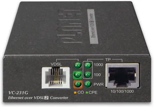 Main image of Planet VC-231G 1-Port 10/100/1000T Ethernet to VDSL2 Converter/Bridge 30a profile w/ G.vectoring, RJ11