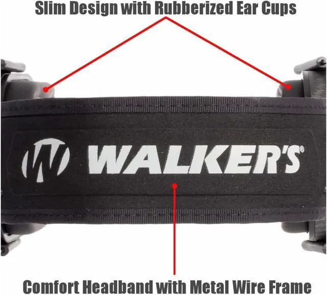 Alt view image 3 of 3 - Walker's Razor Slim Passive Safety Ear Muffs (Yellow, Don't Tread On Me)