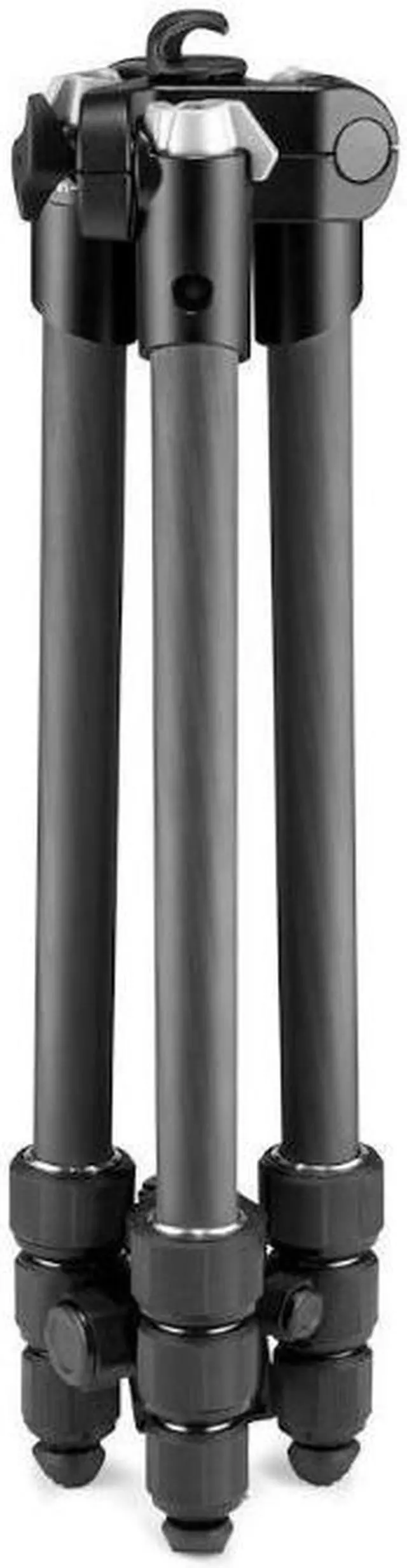 Alt view image 8 of 14 - Manfrotto Element MII Mobile Bluetooth 4-Section Carbon Fiber Traveler Tripod, Black