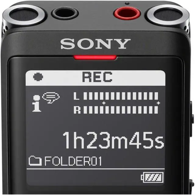 Alt view image 7 of 7 - Sony Slim Design Digital Voice Recorder (Black) with Accessory Bundle