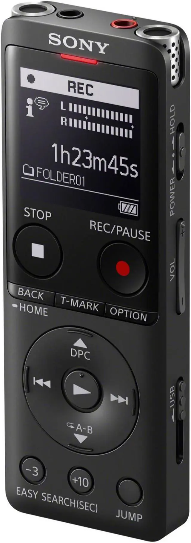 Alt view image 5 of 7 - Sony Slim Design Digital Voice Recorder (Black) with Accessory Bundle