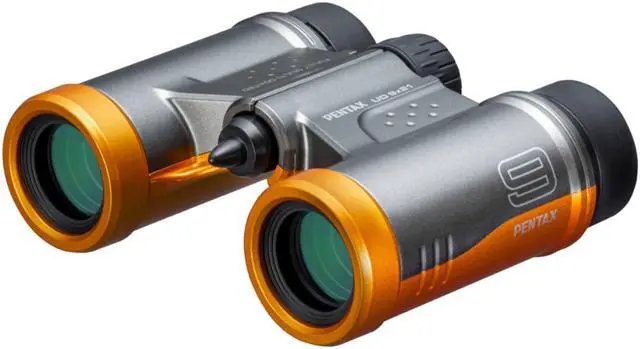 Alt view image 8 of 13 - PENTAX Binoculars UD 9x21 Gray and Orange Lightweight Body