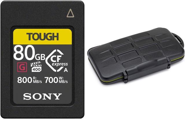 Sony CFexpress Type A 80GB Memory Card and Storage Carrying Case