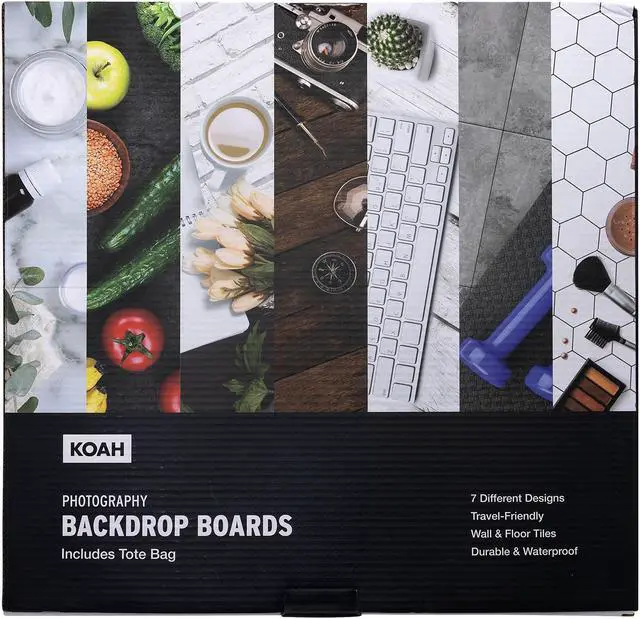 Main image of Koah Photography Backdrop Boards with Tote Bag (13 X 13 Set with 7 Designs)