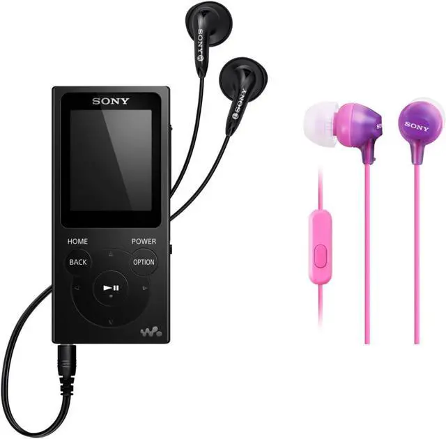 Main image of Sony NW-E394 8GB Walkman Audio Player (Black) bundle