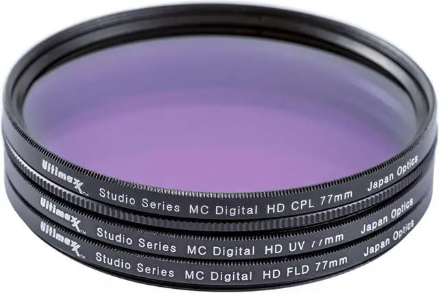 Alt view image 3 of 5 - Ultimaxx 37mm 3-Piece Multi-Coated Professional High-Quality UV, CPL, FLD Filter Set Kit (UV, CPL, FL-D) for All DSLR Camera Lens with Same Filter Thread Size
