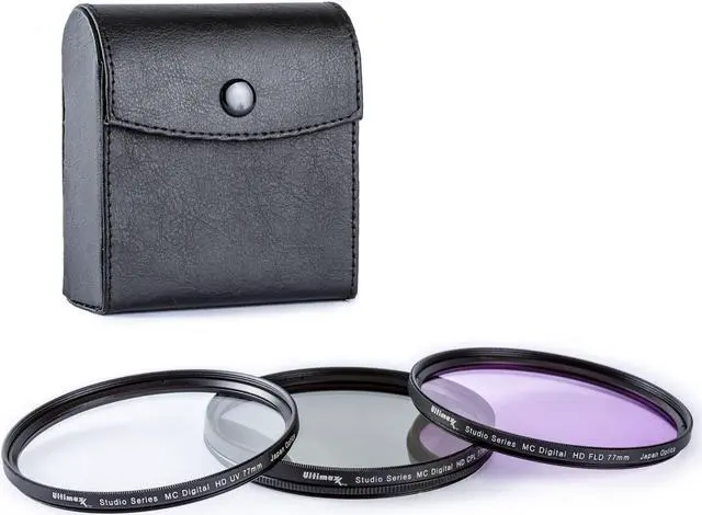 Alt view image 2 of 5 - Ultimaxx 37mm 3-Piece Multi-Coated Professional High-Quality UV, CPL, FLD Filter Set Kit (UV, CPL, FL-D) for All DSLR Camera Lens with Same Filter Thread Size