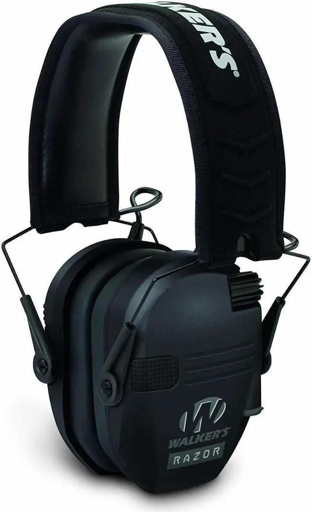 Alt view image 2 of 6 - Walkerâ€™s Razor Slim Electronic Muffs (Black) 2-Pack w/ Walkie Talkies & Glasses