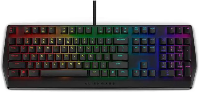 Alt view image 6 of 18 - Alienware Low-Profile RGB Gaming Keyboard AW410K: Alienfx Per Key RGB LED - Cherry MX Brown Switches
