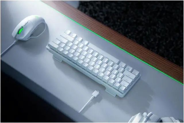 Alt view image 19 of 20 - Razer Huntsman Mini 60% Gaming Keyboard: Fastest Keyboard Switches Ever - Clicky Optical Switches - Chroma RGB Lighting - PBT Keycaps - Onboard Memory - Mercury White