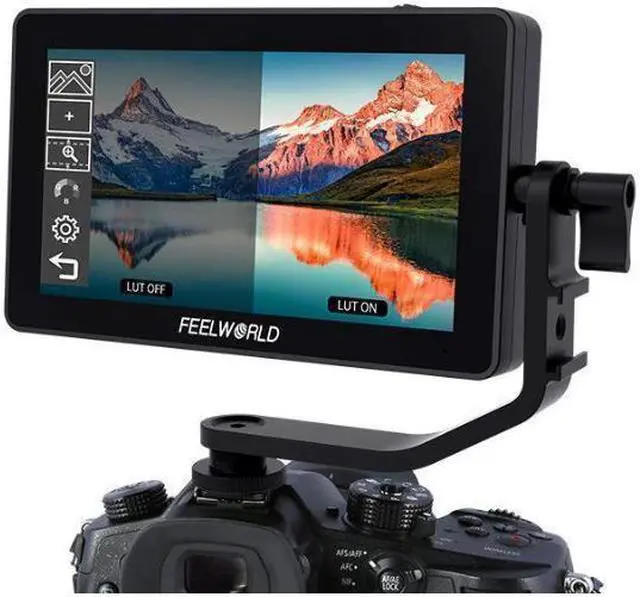 Alt view image 14 of 14 - FEELWORLD F6 PLUS V2 6 inch DSLR Camera Field Touch Screen Monitor HDR 3D LUT Small Full HD 1920x1080 IPS 4K HDMI Input Output 8.4V DC Output Include Tilt Arm