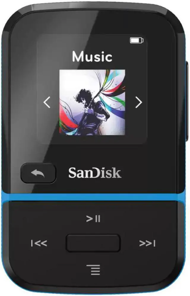 Alt view image 10 of 20 - SanDisk Clip Sport Go 32 GB Flash MP3 Player - Blue