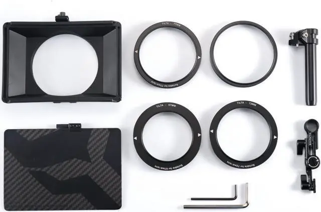 Alt view image 8 of 13 - Tilta Tiltaing Mini Clamp-On Matte Box, Black #MB-T15
