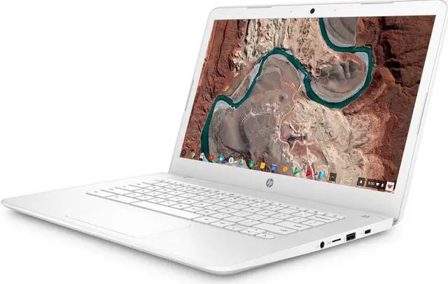Alt view image 12 of 18 - HP Chromebook 14-ca010nr 14" Laptop Intel Celeron N3350 4GB 32GB eMMC Chrome OS