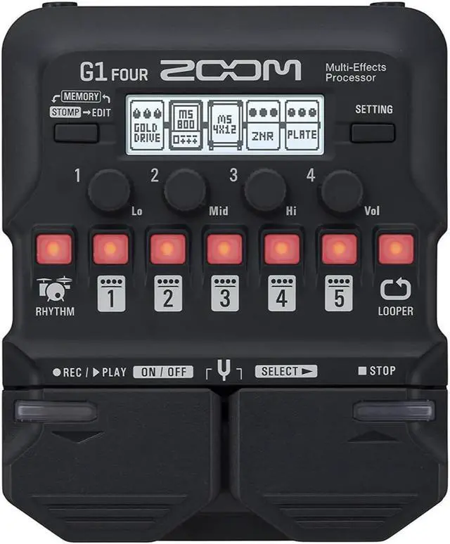 Alt view image 9 of 14 - zoom electric guitar multi effect g1 four