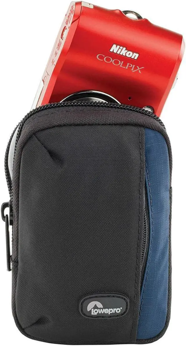 Alt view image 8 of 9 - Lowepro Newport 10 Digital Camera Case (Black/Blue)