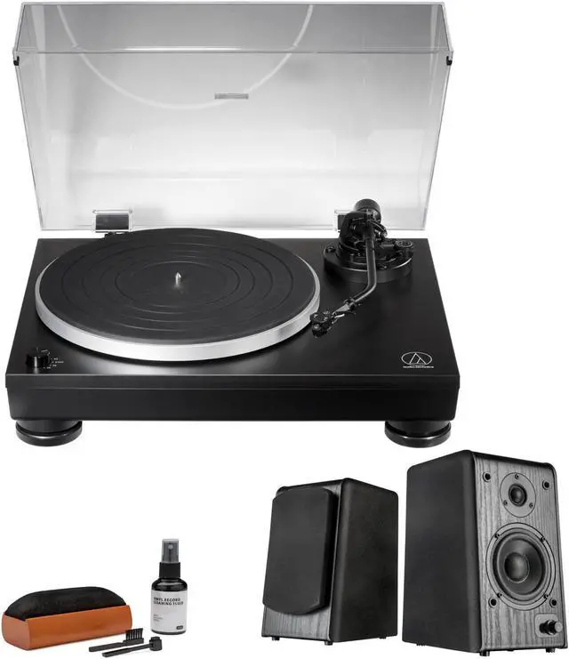 Alt view image 2 of 20 - Audio-Technica AT-LP5X Fully Manual Direct Drive 3-Speed Stereo Turntable