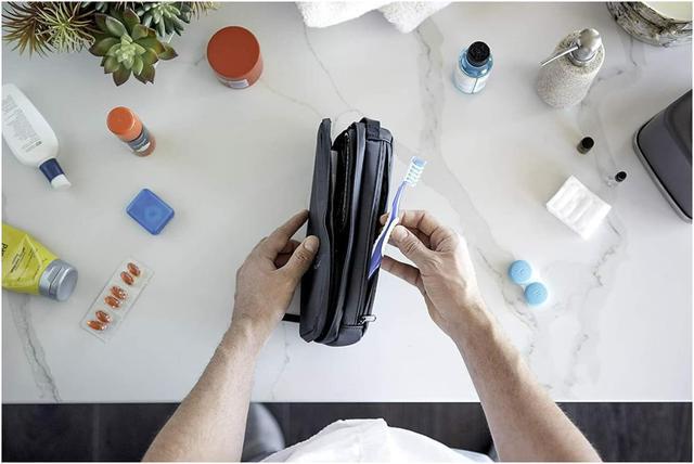 Alt view image 5 of 11 - nomatic- toiletry wash bag for travel, waterproof storage case for shaving kit, makeup, toiletries (black), large v2