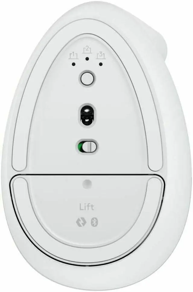 Alt view image 5 of 7 - Logitech Lift Vertical Wireless Ergonomic Mouse (Pale Gray) and 4-Port USB 3.0