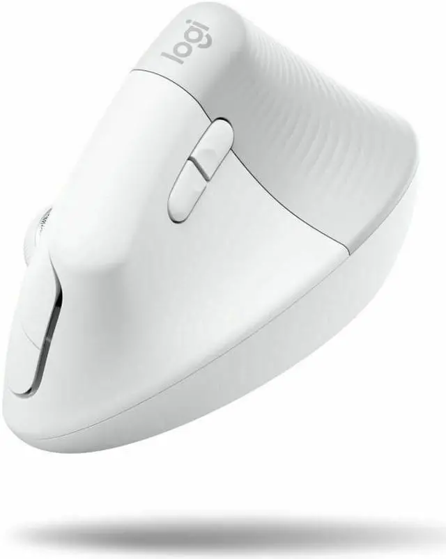 Alt view image 7 of 7 - Logitech Lift Vertical Wireless Ergonomic Mouse (Pale Gray) and 4-Port USB 3.0