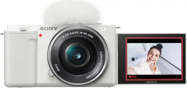 Alt view image 19 of 20 - Sony Alpha ZV-E10 - APS-C Interchangeable Lens Mirrorless Vlog Camera Kit - White