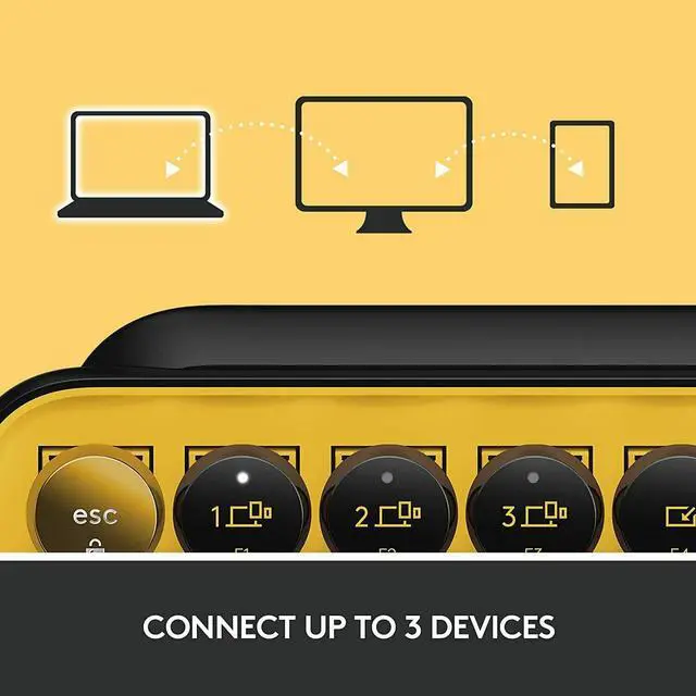 Alt view image 8 of 10 - Logitech POP Keys Wireless Mechanical Keyboard w/ Customizable Emoji Keys