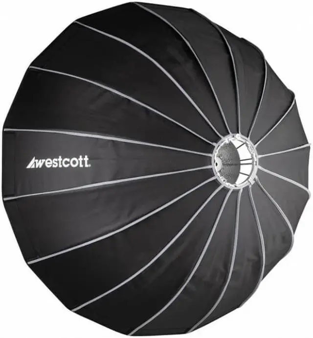 Alt view image 13 of 20 - Westcott 32in. White Satin Umbrella With Removable Black Cover