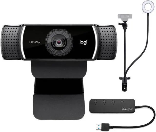 Main image of Logitech C922 Pro Stream 1080p Webcam with Stand and 4-Port USB Hub