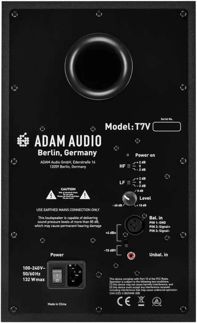 Alt view image 6 of 6 - Adam Audio T7V 7-Inch Powered Studio Monitor (Pair) with Knox Gear XLR Cables