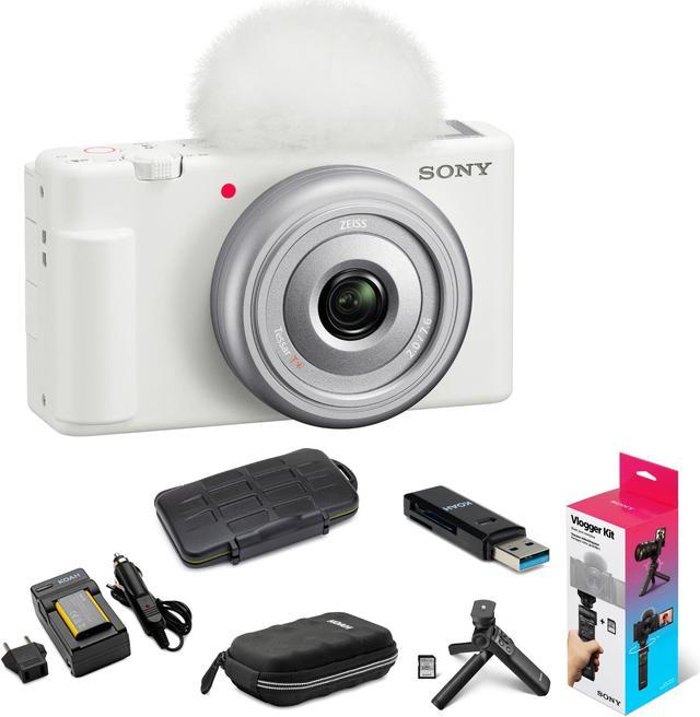Sony ZV-1F Vlog Camera for Content Creators and Vloggers (Black) Bundle 