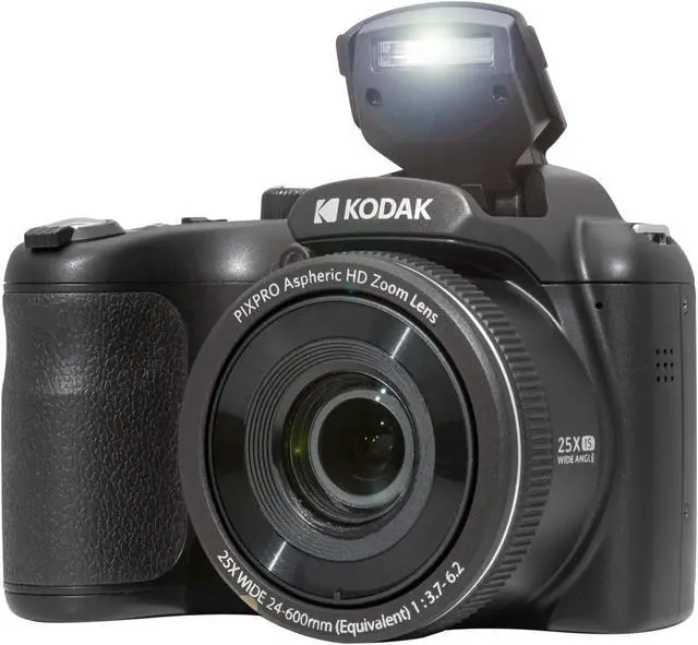 Alt view image 4 of 15 - Kodak PIXPRO AZ255 Astro Zoom 16MP Digital Camera (Black)