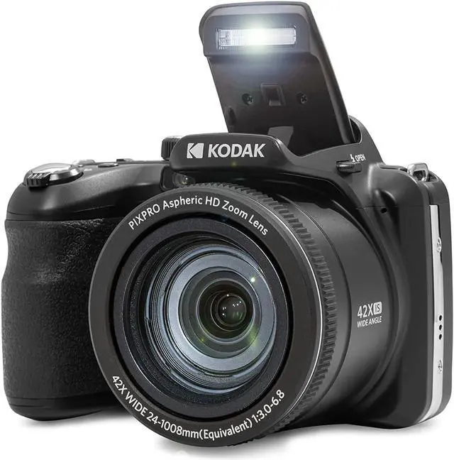 Alt view image 3 of 15 - Kodak PIXPRO AZ425 Astro Zoom 20MP Digital Camera with 42x Optical Zoom (Black)