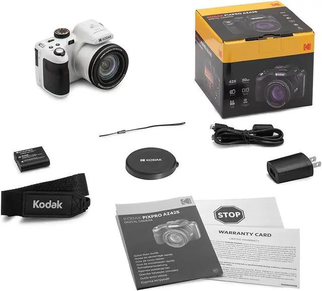 Alt view image 6 of 13 - Kodak PIXPRO AZ425 Astro Zoom 20MP Digital Camera with 42x Optical Zoom (White)