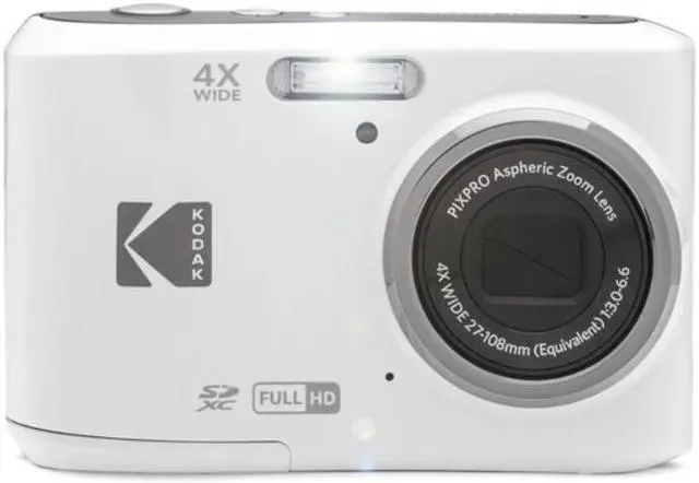 Alt view image 7 of 7 - Kodak PIXPRO FZ45 Digital Camera (White) with Accessory Bundle