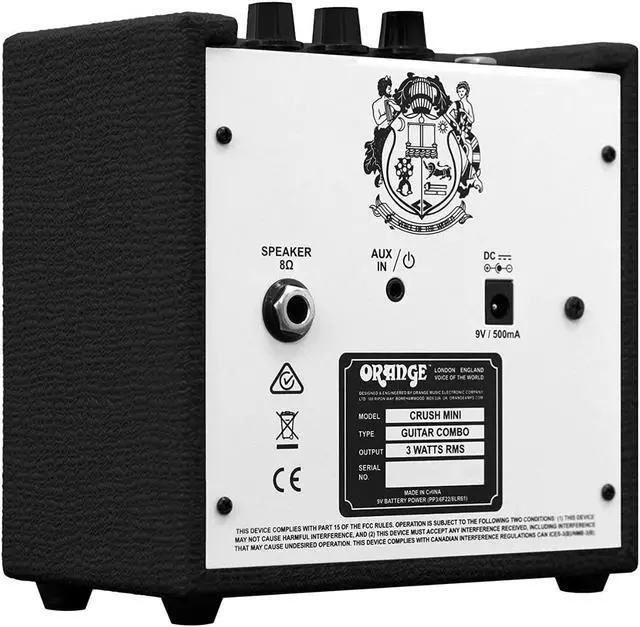 Alt view image 6 of 7 - Orange Amps Crush Mini Micro Amplifier (Black)