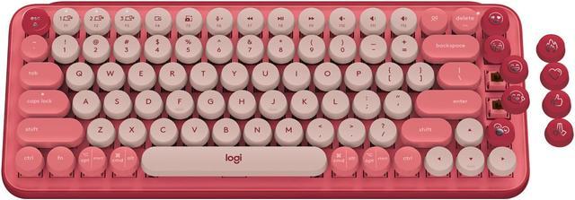 Logitech POP Keys Wireless Bluetooth Mechanical Keyboard (Heartbreaker Rose)