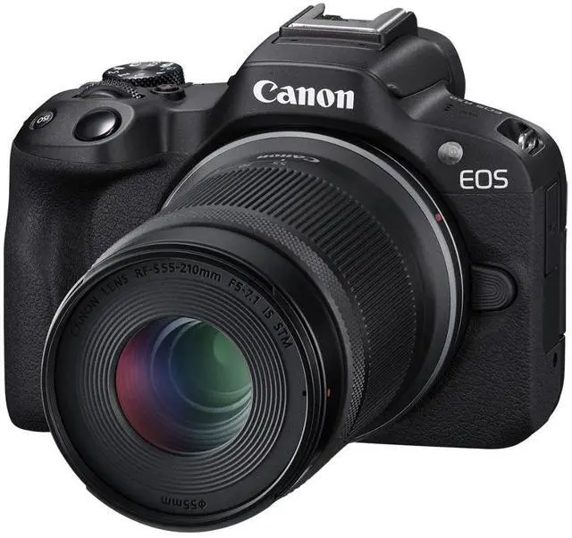 Alt view image 3 of 20 - Canon EOS R50 Mirrorless Camera with 18-45mm and 55-210mm Lenses (Black)