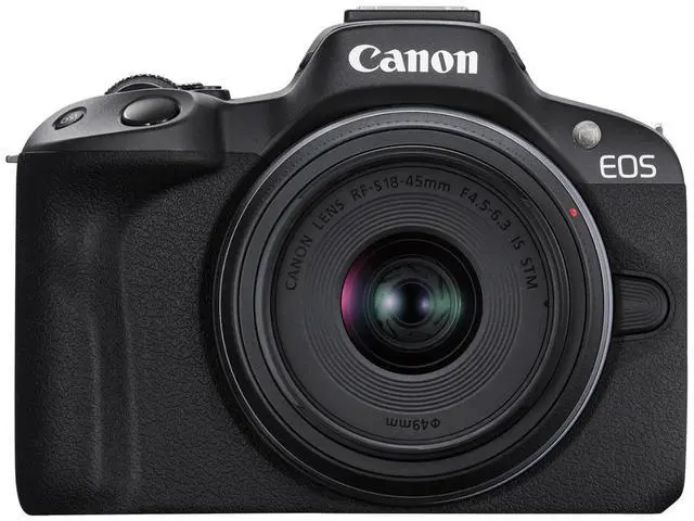 Alt view image 2 of 20 - Canon EOS R50 Mirrorless Camera with 18-45mm and 55-210mm Lenses (Black)