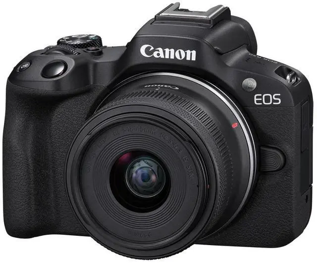 Alt view image 5 of 20 - Canon EOS R50 Mirrorless Camera with 18-45mm and 55-210mm Lenses (Black)