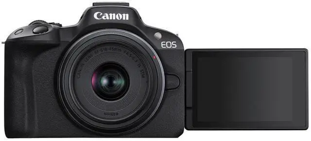 Alt view image 7 of 20 - Canon EOS R50 Mirrorless Camera with 18-45mm and 55-210mm Lenses (Black)