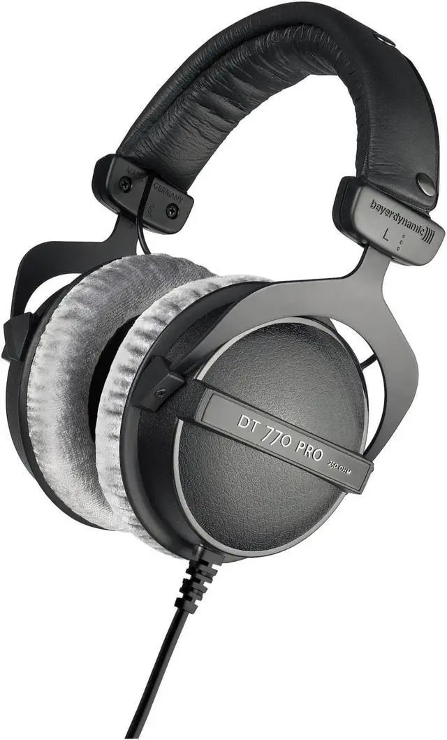 Alt view image 2 of 7 - Beyerdynamic DT 770 PRO 80 Ohm Over-Ear Studio Headphones (Black) Bundle