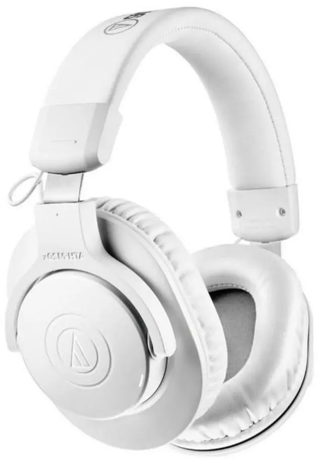 Alt view image 7 of 12 - Audio Technica ATHM20XBTWH Wireless Over-Ear Headphones - White