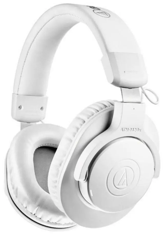 Alt view image 6 of 12 - Audio Technica ATHM20XBTWH Wireless Over-Ear Headphones - White