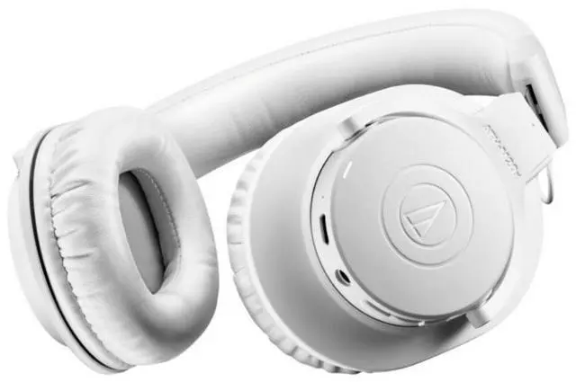Alt view image 8 of 12 - Audio Technica ATHM20XBTWH Wireless Over-Ear Headphones - White