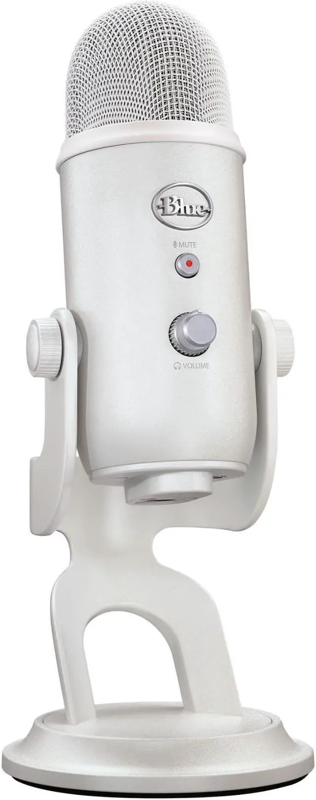 Alt view image 5 of 7 - Blue Microphones Yeti USB Microphone (White Mist) with Monitor Headphones Bundle